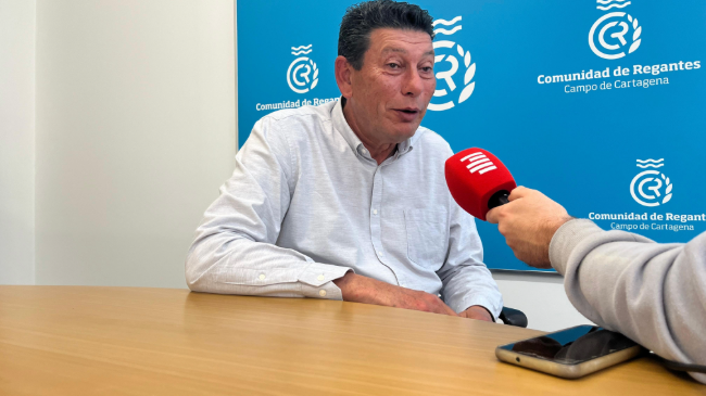 Manuel Mart&iacute;nez Madrid, presidente de la Comunidad de Regantes del Campo de Cartagena (Imagen de archivo).