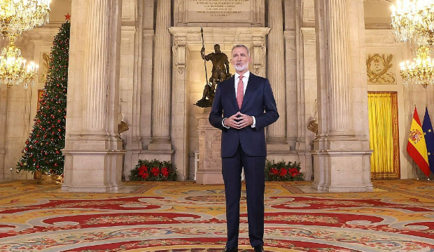 Felipe VI durante su discurso de Navidad. Felipe VI durante su discurso de Navidad.